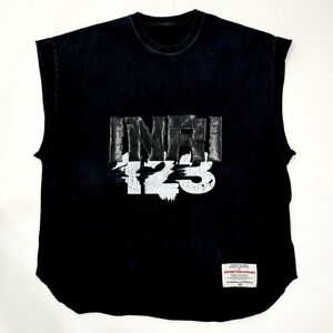 FEAR OF GOD INRI CUT-OFF TEE, BLACK